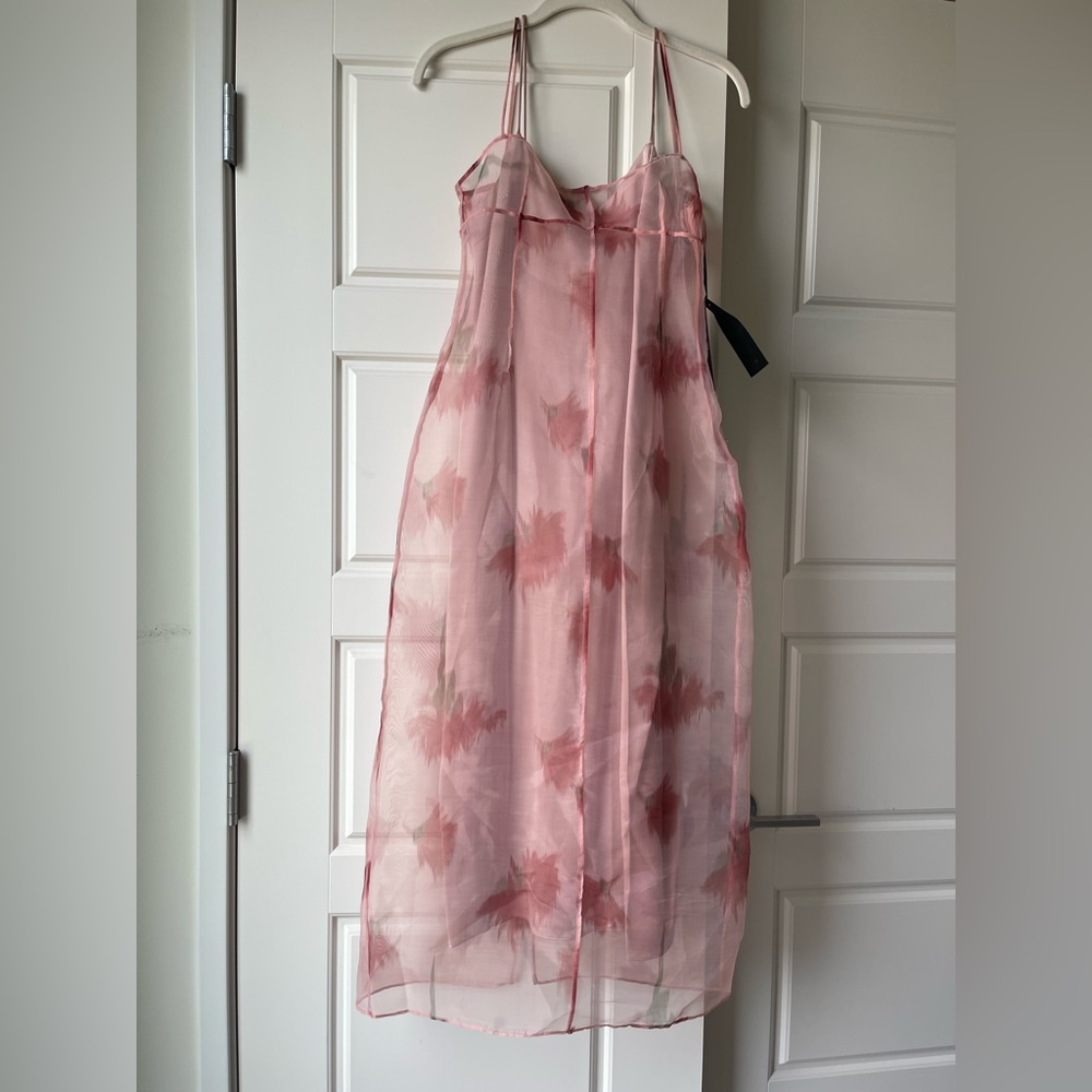 Mango Blush Pink Sheer Dress